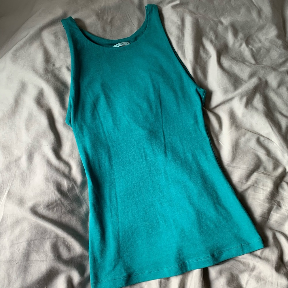 KOOKAI Tank 2 T0793 Teal Green Built In Bra